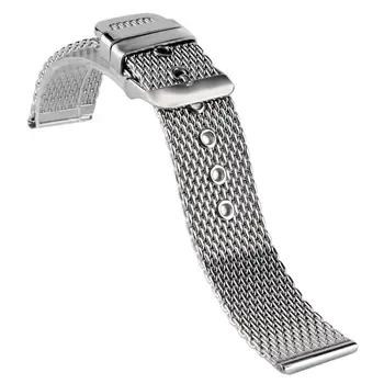 Ремешок для часов PCAVO из нержавеющей стали 20/22/24 мм, сменный браслет с пряжкой, сетчатый ремешок для часов