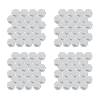Серебряные маленькие алюминиевые круглые баночки для хранения бальзама для губ объемом 30 мл с завинчивающейся крышкой (упаковка из 96 штук)