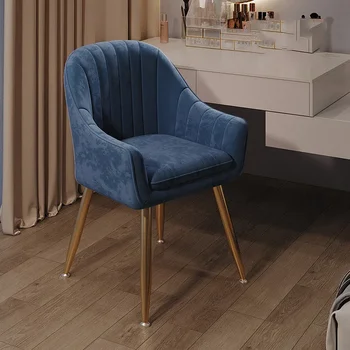Синие Дизайнерские стулья для Библиотечной гостиной Мобильная Роскошная Медитация Японские Стулья для гостиной Nordic Comedor Мебель Промышленная