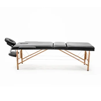 Складной деревянный массажный стол для всего тела в тайском стиле для доения, Прикроватный столик для массажа, Переносной 2 матраса, Корейская спа-кровать