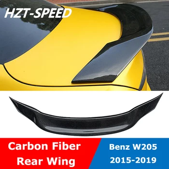 Спойлер Заднего Крыла Багажника W205 R Style Из Углеродного Волокна Для BENZ C180 C200L C300L Coupe Модификация Седана 2015-2019