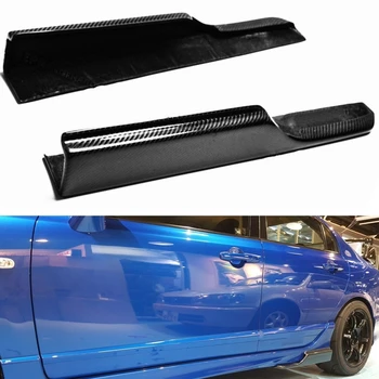 Угловая накладка на переднюю боковую юбку автомобиля из углеродного волокна, Сплиттерная отделка нижней крышки бампера, защитная пластина для губ Honda Civic FD2