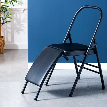 Утолщенный металлический складной стул для занятий йогой, многоцелевая поясничная поддержка, фитнес-кресло, вспомогательное оборудование для занятий йогой