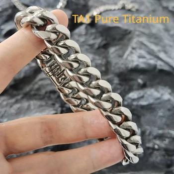 Хип-хоп TA1, кубинский браслет-цепочка из чистого титана и ожерелья для модных мужчин, женские ожерелья, Властная панковская красивая цепочка