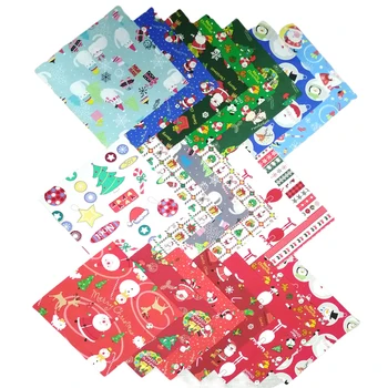 Хлопчатобумажная ткань из саржи в стиле пэчворк, Рождественская серия, группа тканей, Рождественские украшения ручной работы, швейное рукоделие