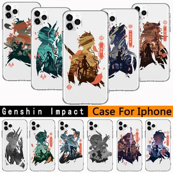 Чехол для телефона Genshin Impact Zhongli Xiao для iPhone 11 12 13 X XR XS Pro SE2020 6 6S 7 8 Plus Coque Fundas Case