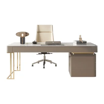Шиферный стол, небольшая квартира, скандинавский рабочий свет, роскошный настольный компьютерный стол, простой современный письменный стол для дома