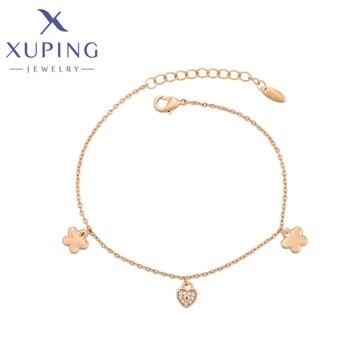 Ювелирные изделия Xuping, Новое поступление, Модный браслет-сердечко с синтетическим кубическим цирконием для женщин, Подарок A00873747